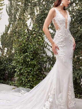 New with Tags- Andrea and Leo - A1072W Lace Applique Mermaid Bridal Gown